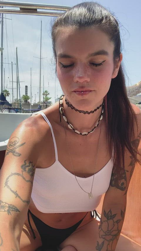 Wanna enjoy some time at my boat with me?