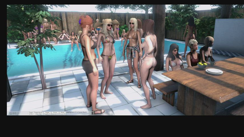 Bikini Pool Public gif
