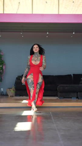 dress tattoo white girl gif