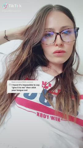 JOI TikTok Tongue Fetish Tribute gif