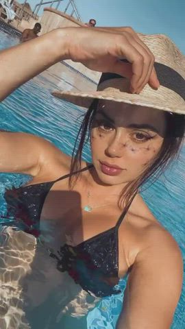 Bikini Dani Goddess Pool Wet gif