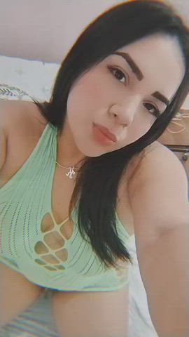 eye contact kiss latina model mom seduction sensual webcam gif