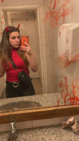 Your view when we go to the Halloween party together.... [f]