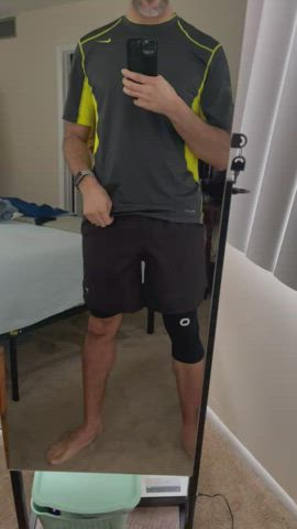 Post-run and getting ready for fun