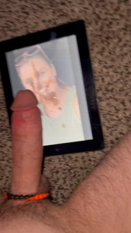 big dick brunette cum cumshot tribute gif