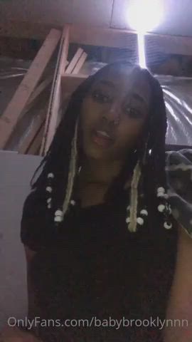 Big Tits Ebony Petite Teasing Vertical gif