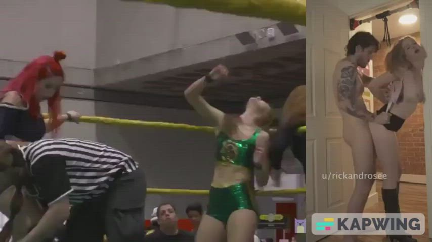 hogtied redhead wrestling gif