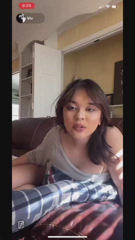 big tits nipple nipple piercing nipslip tiktok tits gif