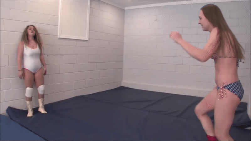 brunette white girl wrestling gif