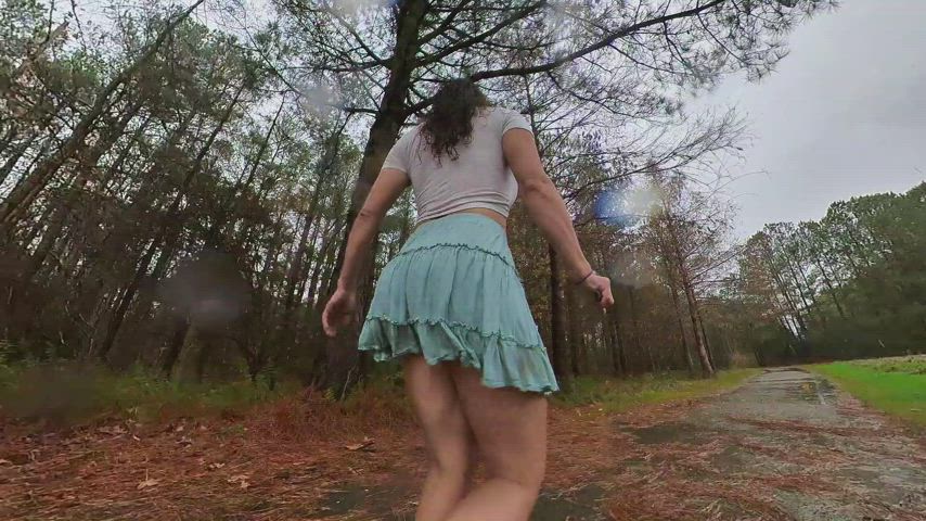 amateur ass bending over fansly flashing public pussy skirt upskirt gif
