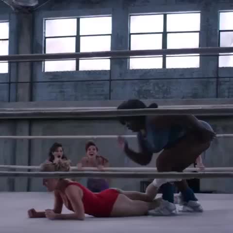 Betty glipin spanking ass and touching tits in glow