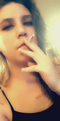 Brunette Fetish Smoking gif