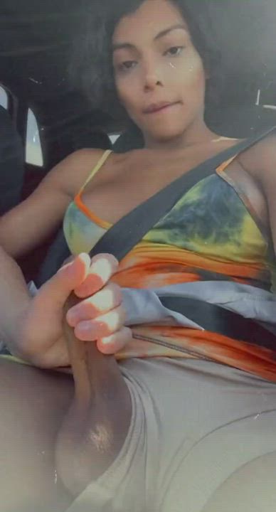 Car Car Sex Cute Handjob Latina Shorts Trans gif