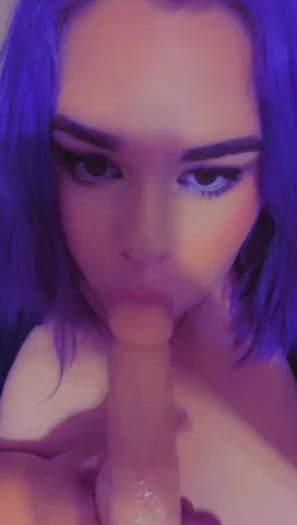 blowjob cute dildo titty fuck gif