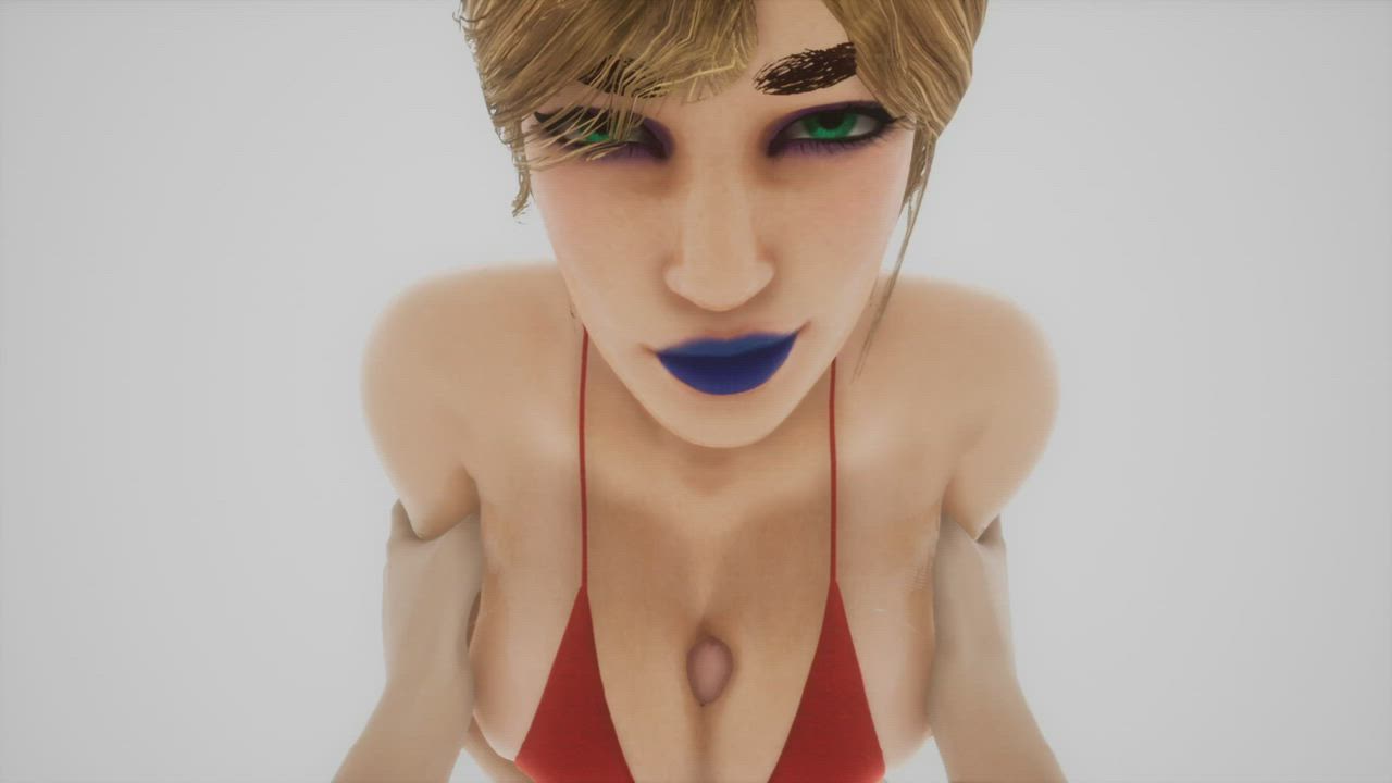 Blonde POV Titty Fuck gif