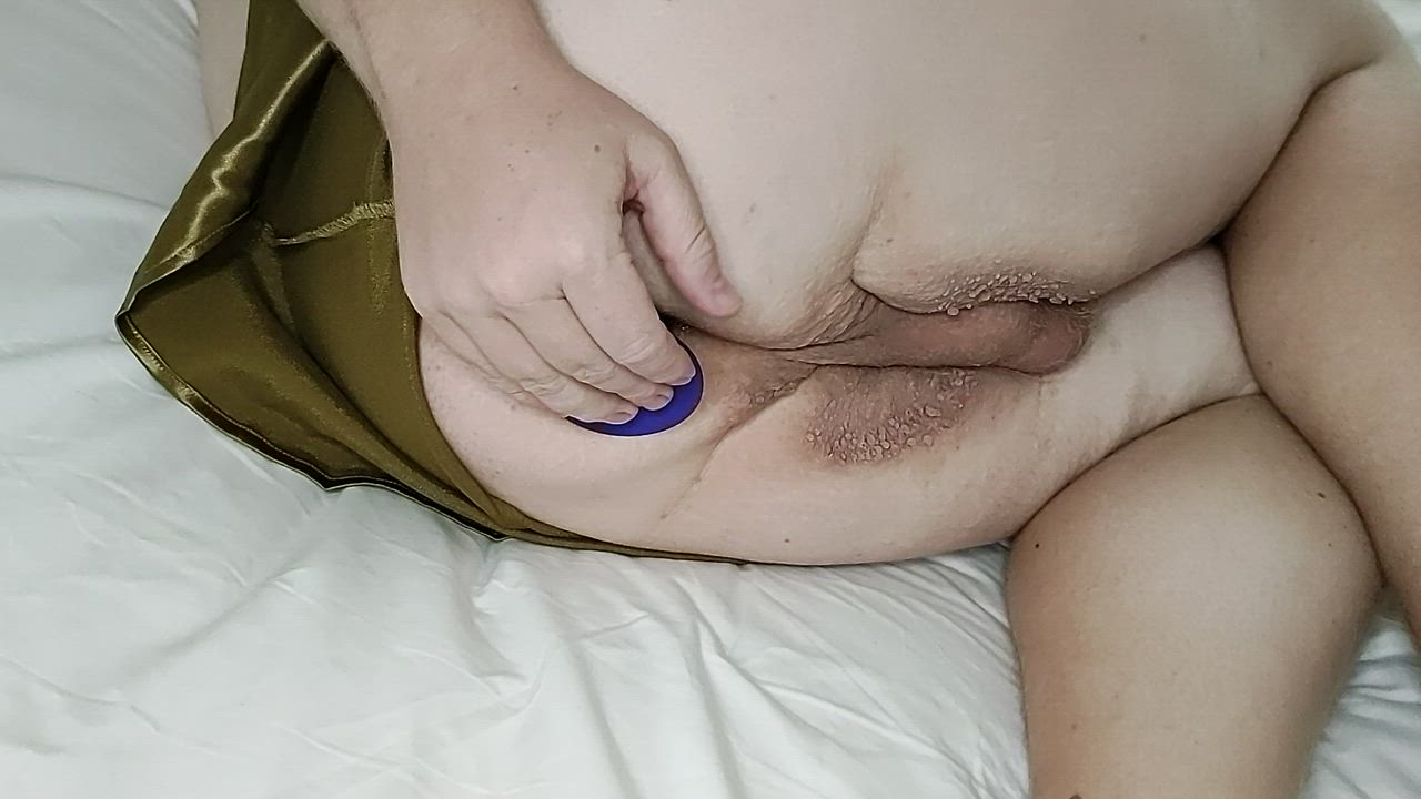 Chubby Crossdressing Dildo Sissy gif