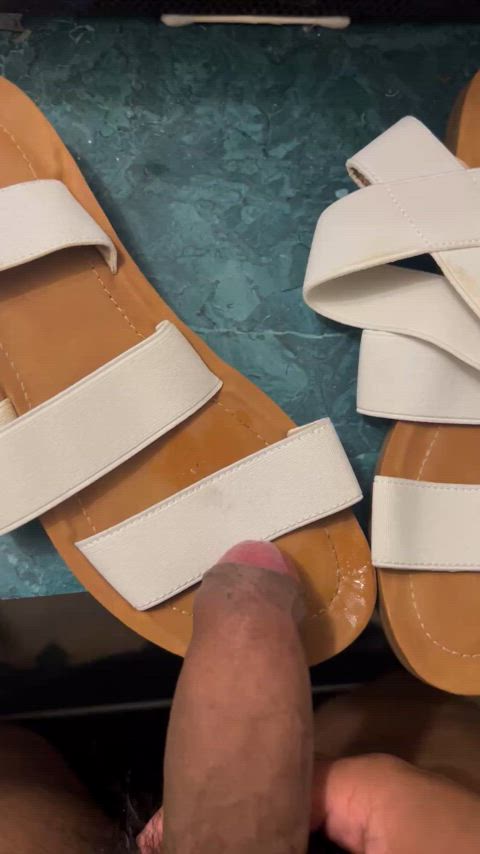 fucked precum sandals gif