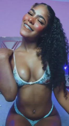 curly hair girl girl girls petite playboy sensual sex small tits gif