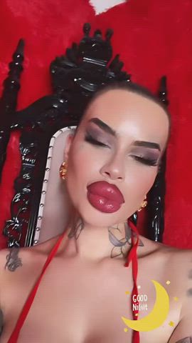 Homemade Lips Selfie gif