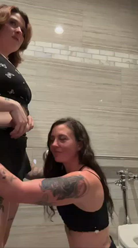 Frisky in the bathroom