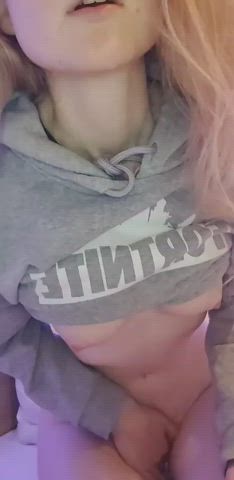 Blonde Teen Masturbating Tits Pussy Nude Naked Boobs Natural Tits gif