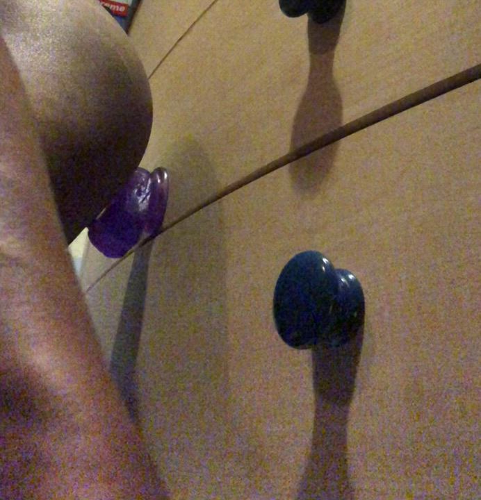 Throwing it back on a nice dildo