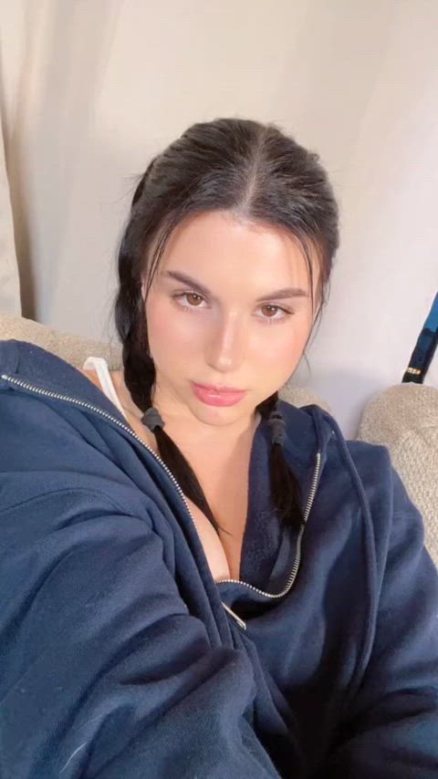 amateur big tits boobs busty cleavage cute onlyfans solo tiktok tits amateur-girls