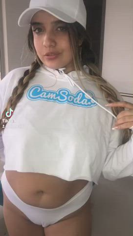 Big Tits Camgirl Latina gif