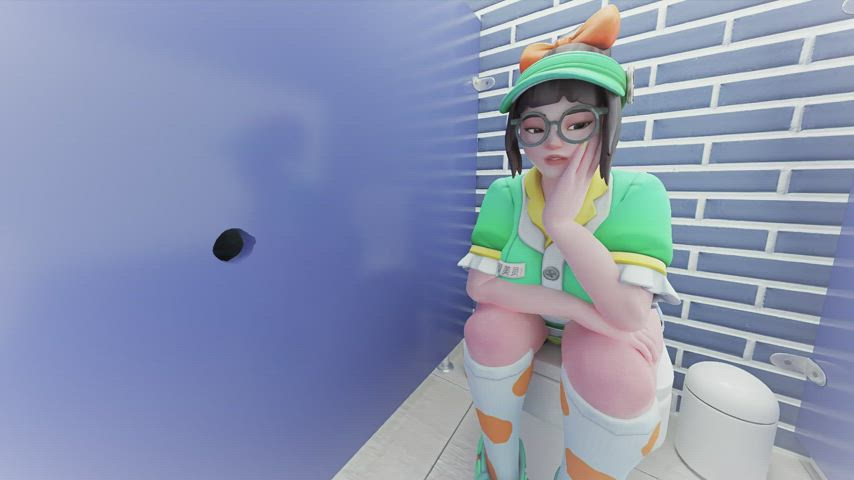 3D Big Tits Blowjob gif