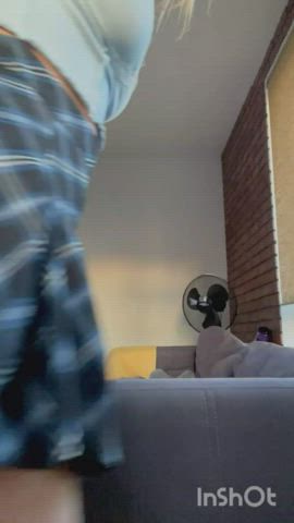 bending over skirt upskirt gif