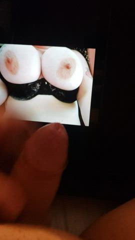 big tits cumshot tribute gif