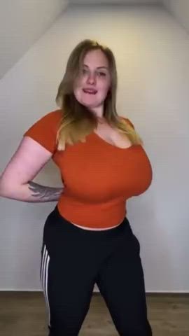 Big Tits Blonde Chubby Huge Tits Natural Tits Tattoo gif