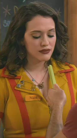 blowjob boobs celebrity kat dennings licking star gif