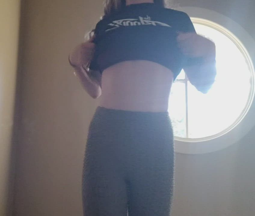 I love bending over in these