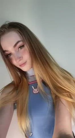 blonde close up pussy gif