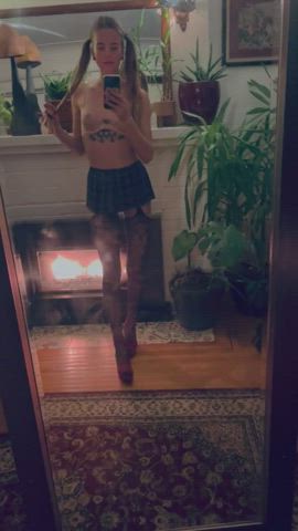 Cheerleader NSFW Pigtails Schoolgirl GIF by nymphaea11