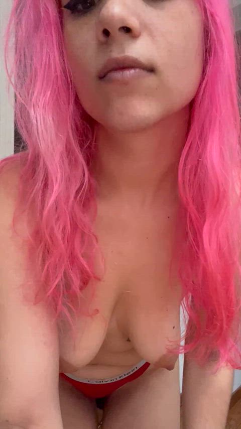 amateur babe big tits solo teen white girl tik-tok gif