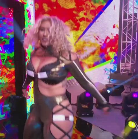 big tits blonde curvy huge tits wrestling gif