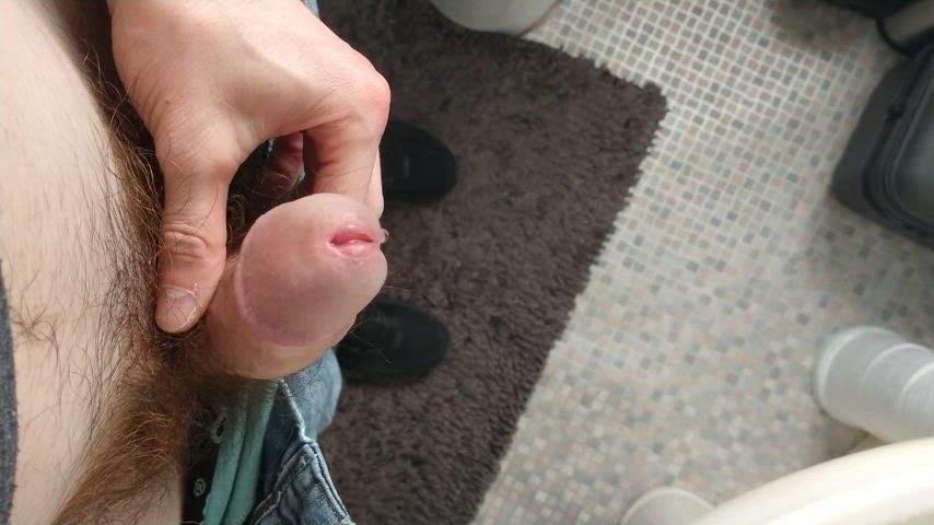 Jerk Off Little Dick Precum gif