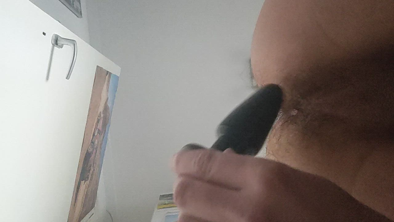 Anal Butt Plug Sissy Stretching gif
