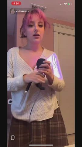 accidental big tits nipple nipslip tiktok tits gif
