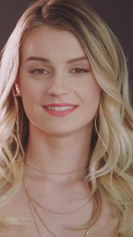 Blonde Blowjob Candid Celebrity Emma Watson Petite Surprise Tease gif