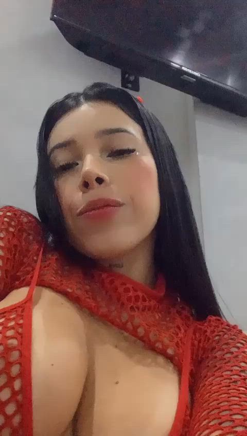 big tits tits latina lingerie huge tits pretty sensual gif