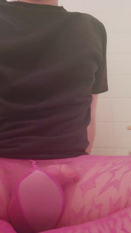 Peeing through my stockings! This was so warm and fun!