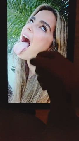 Big Dick Cum Cumshot Facial Teen TikTok Tribute White Girl gif