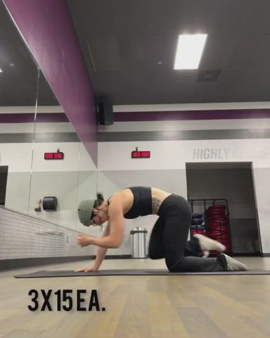 brunette gym petite gif