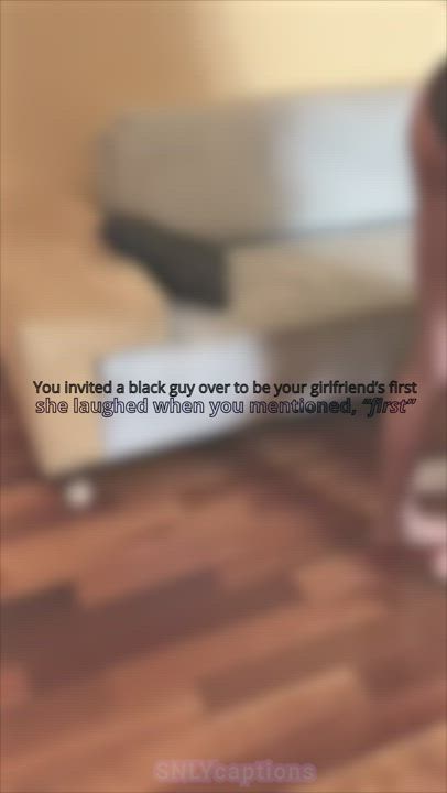 BBC Caption Cuckold Girlfriend Hotwife Interracial Sharing gif