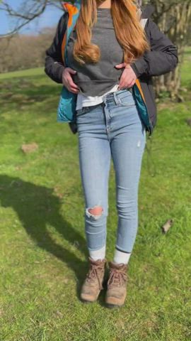 Flashing Naked Public gif