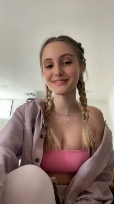 model pigtails tiktok real-girls-on-tiktok gif
