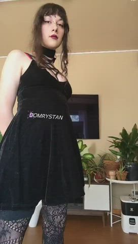 big dick brunette trans gif